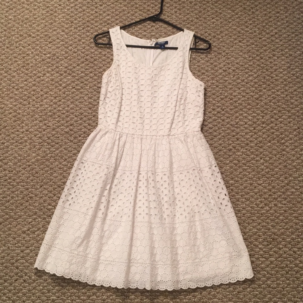 Old Navy White Eyelet Summer Dress